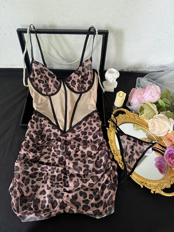 Leopard Cutout Slip Dress 005 view 5