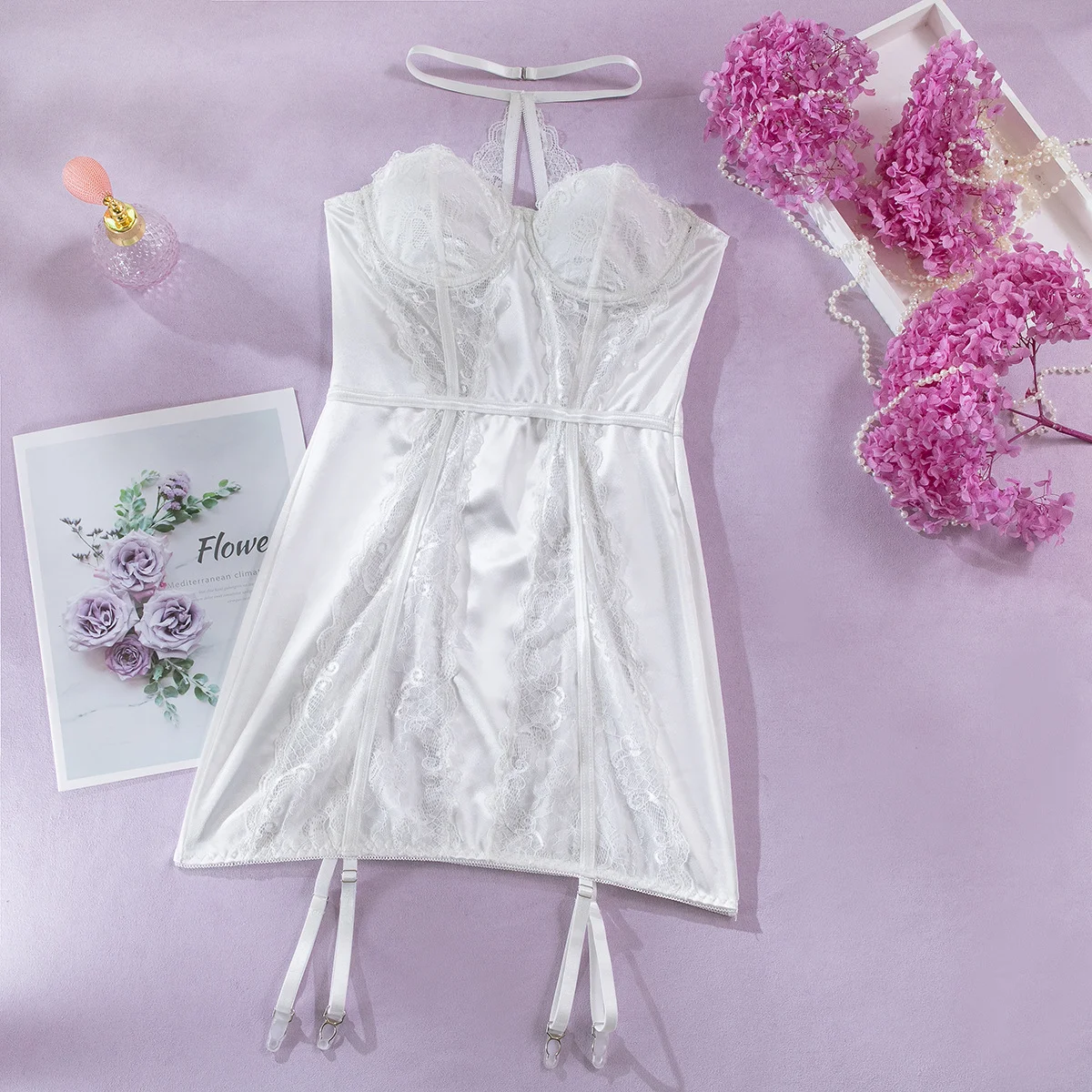 Lace Halter Bodysuit 028 view 6