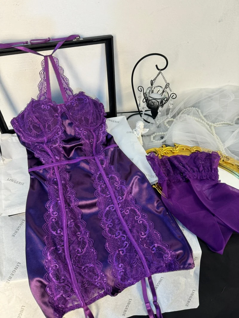 Lace Halter Bodysuit 030 view 5