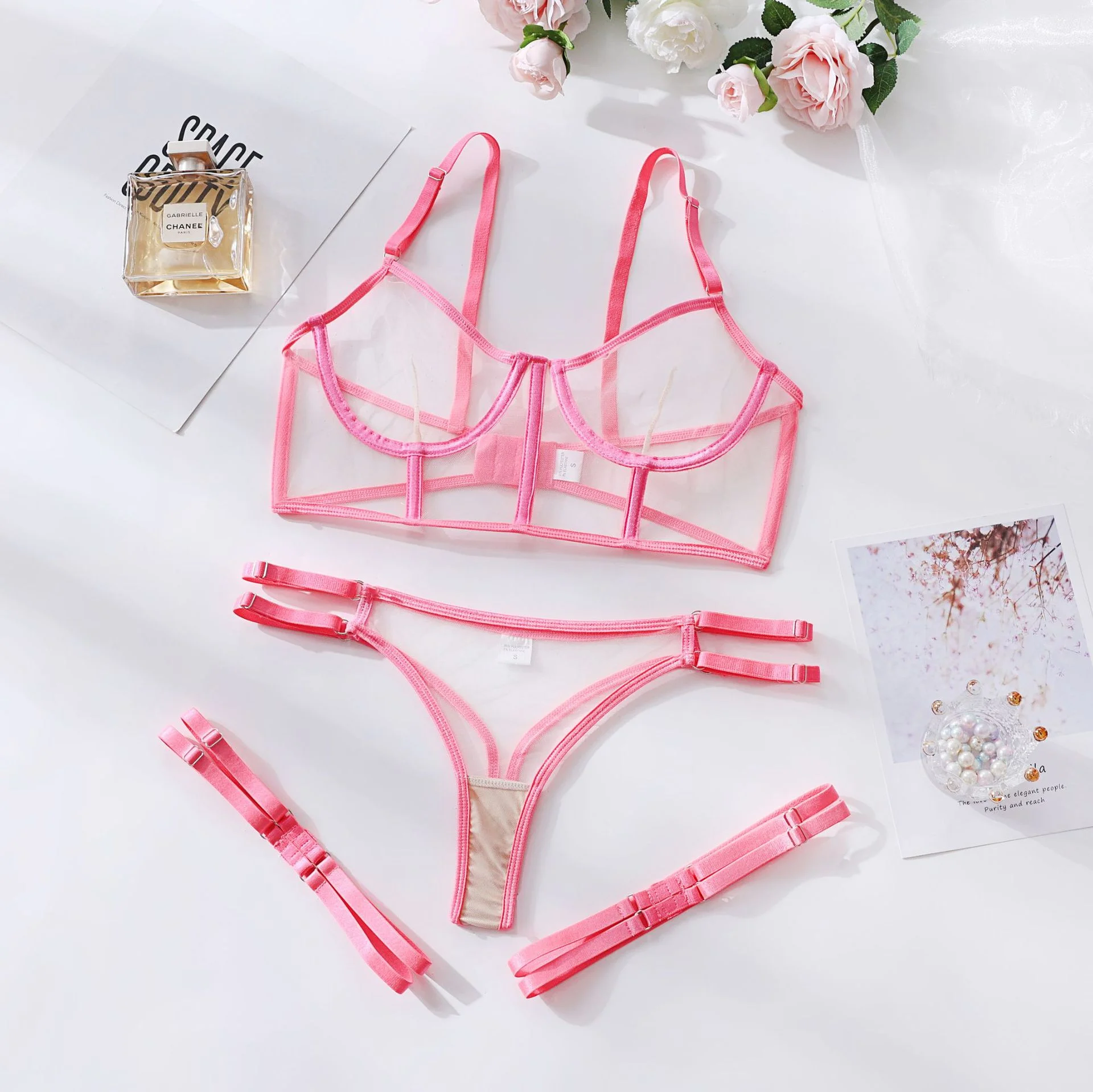Mesh Lingerie Set 054 view 8