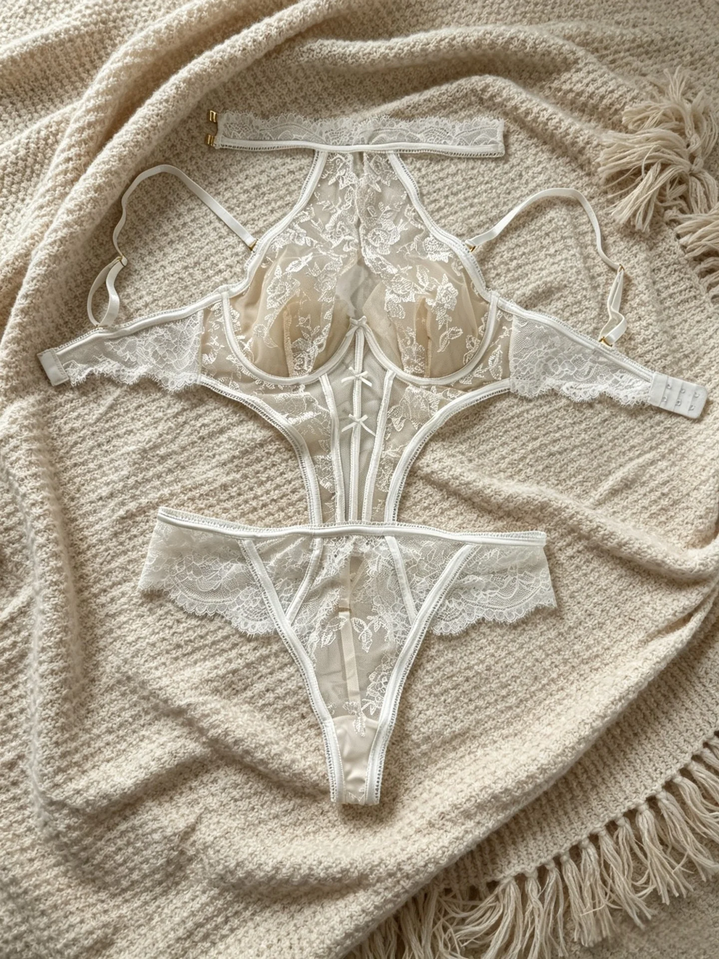 Embroidered Halter Bodysuit 058 view 10