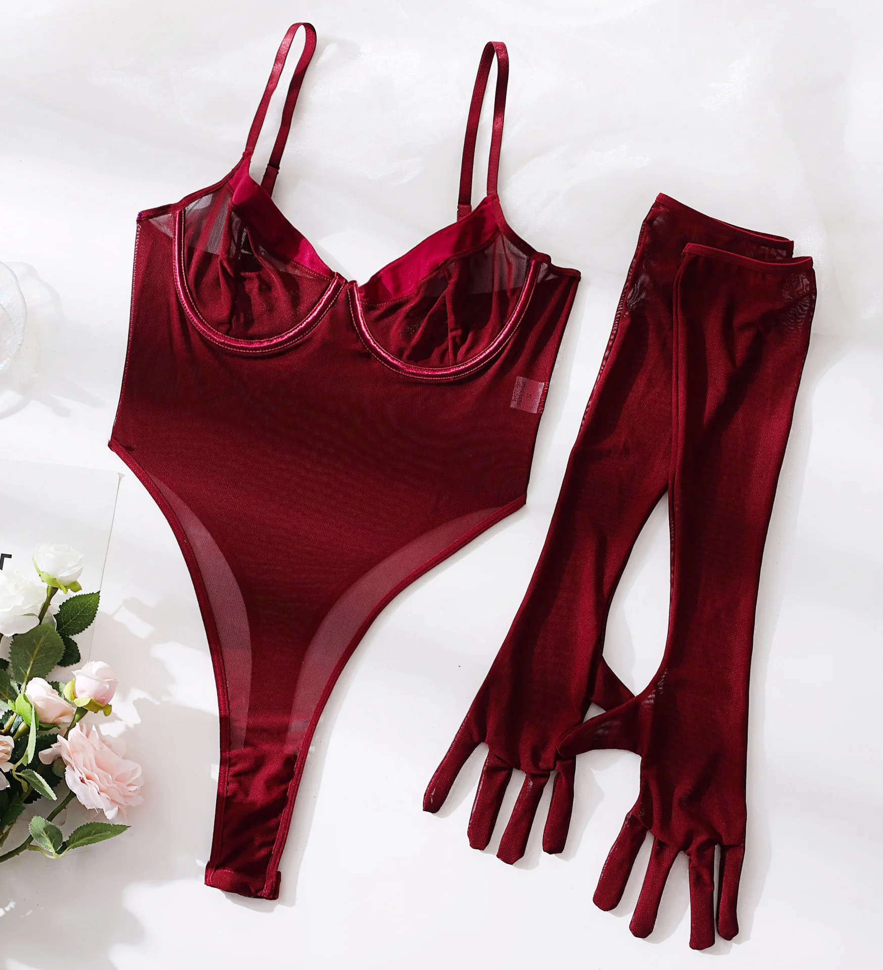 Lace Glove Bodysuit 018 view 8