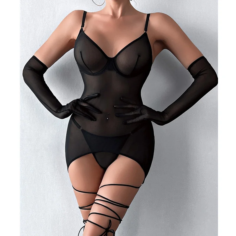 Lace Underwire Sleepwear Set 063