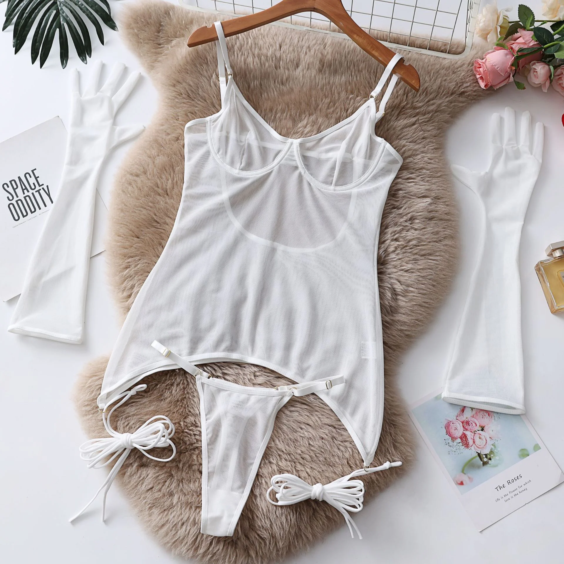 Lace Underwire Sleepwear Set 063 view 7
