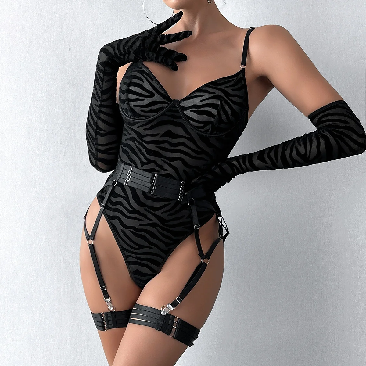 Mesh Garter Sheer and Mesh 069 view 5
