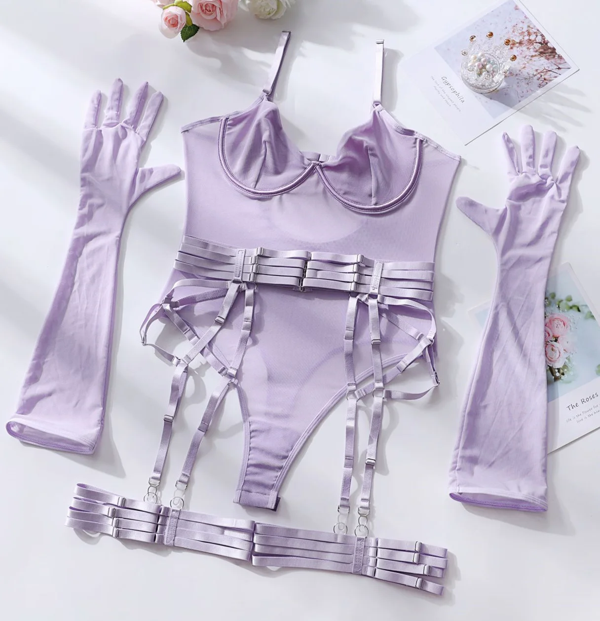 Mesh Garter Sheer and Mesh 069 view 6