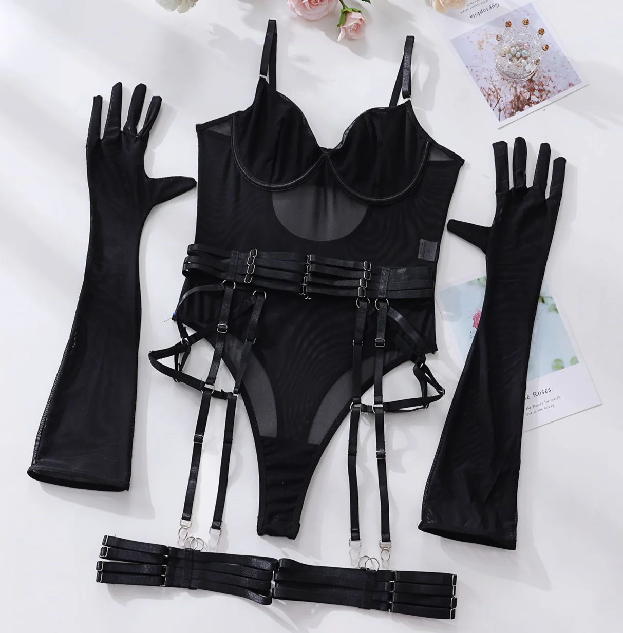 Mesh Garter Sheer and Mesh 069 view 7