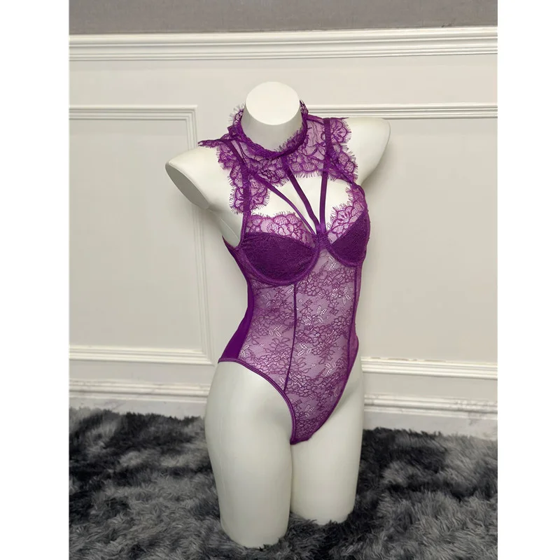 Lace Halter Bodysuit 088 view 4