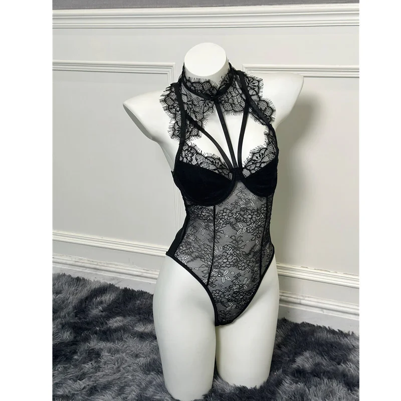 Lace Halter Bodysuit 088 view 5