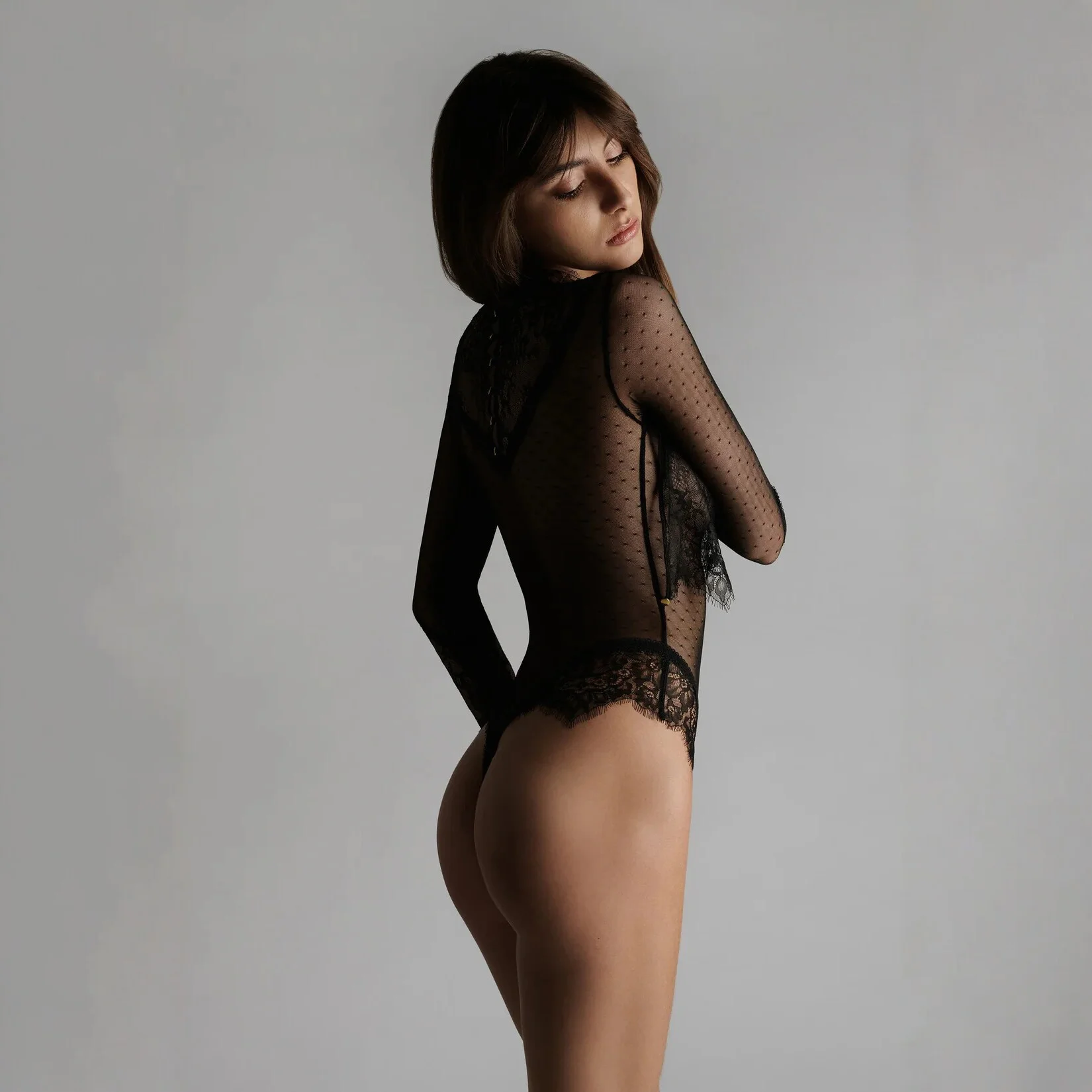 Black Lace Bodysuit 116 view 3