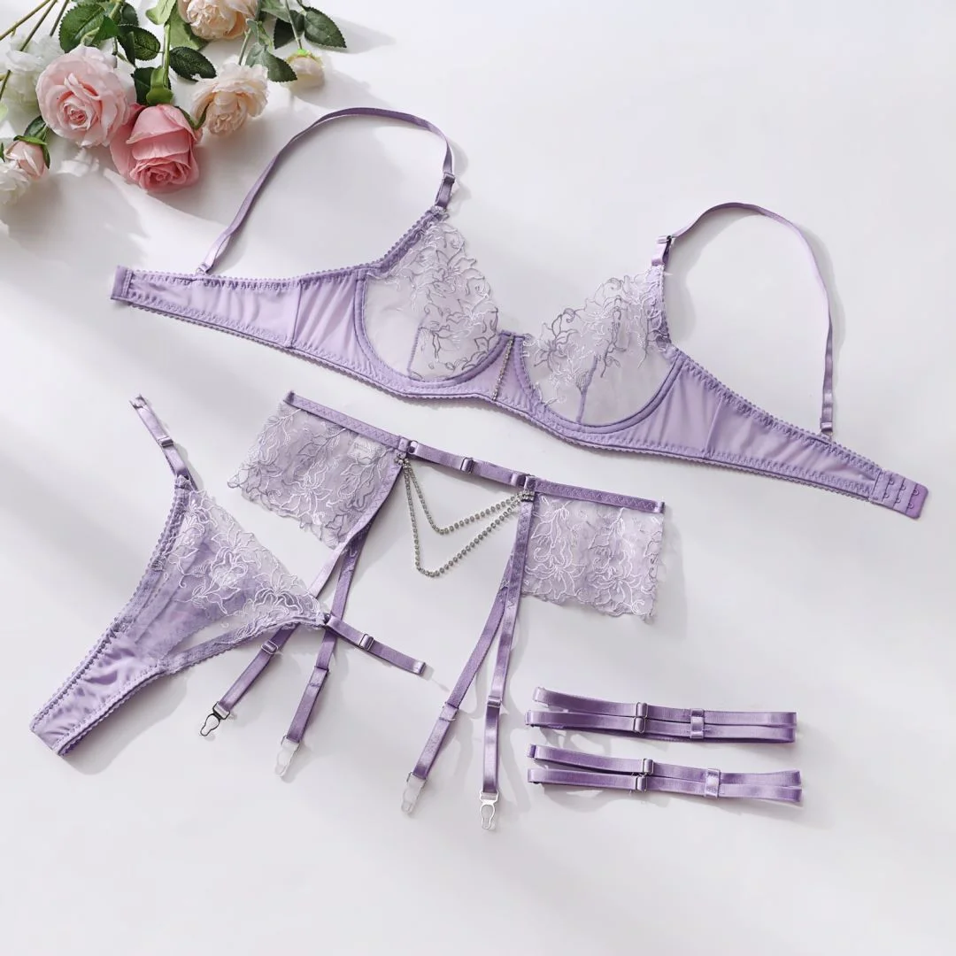 Embroidered Contour Bra Set 118 view 6