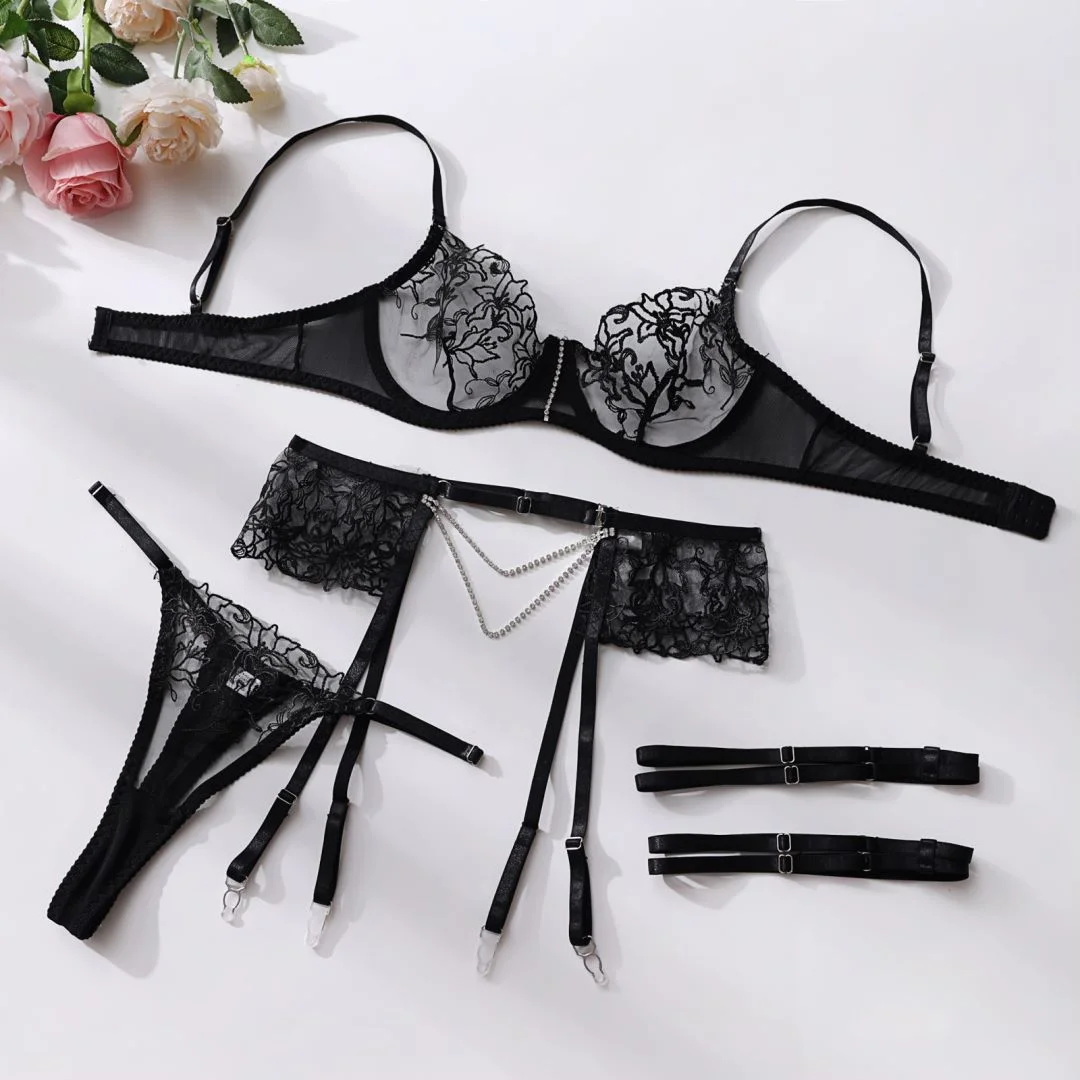 Embroidered Contour Bra Set 118 view 7