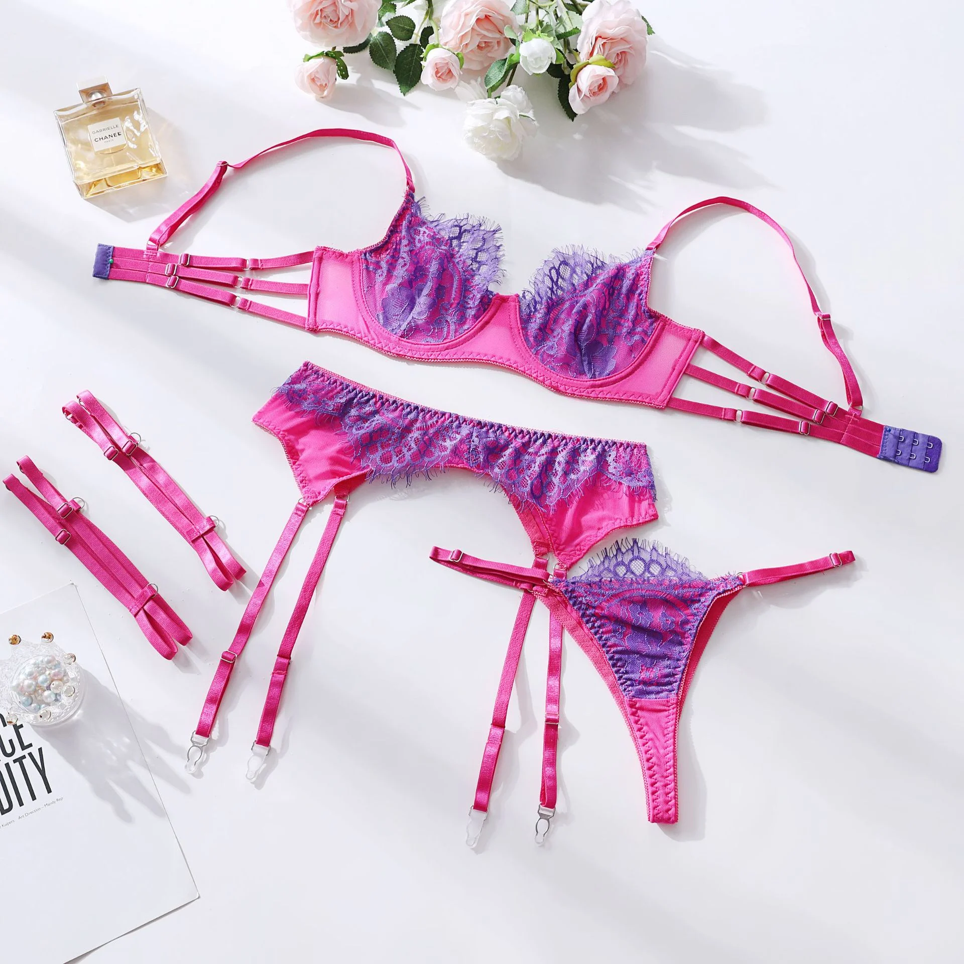 Lace Contour Bra Set 113 view 7