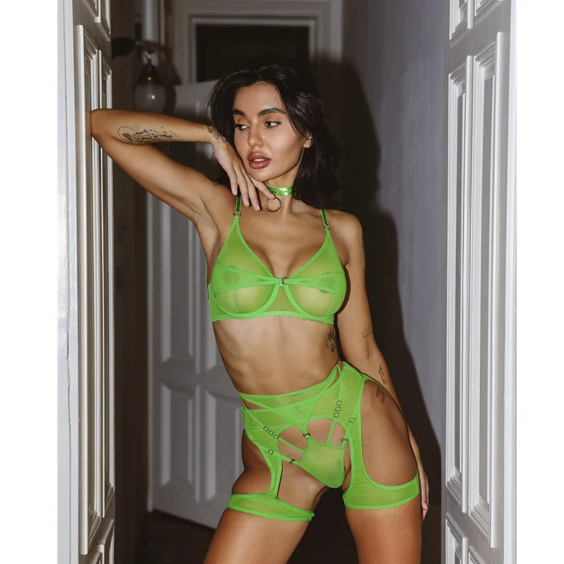 Lace Halter Bra Set 109 view 2