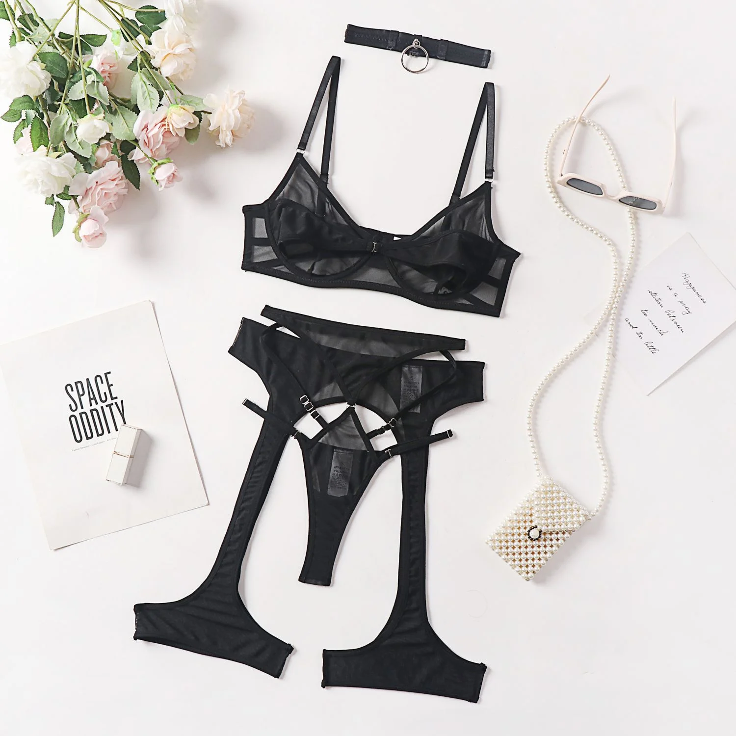 Lace Halter Bra Set 109 view 5