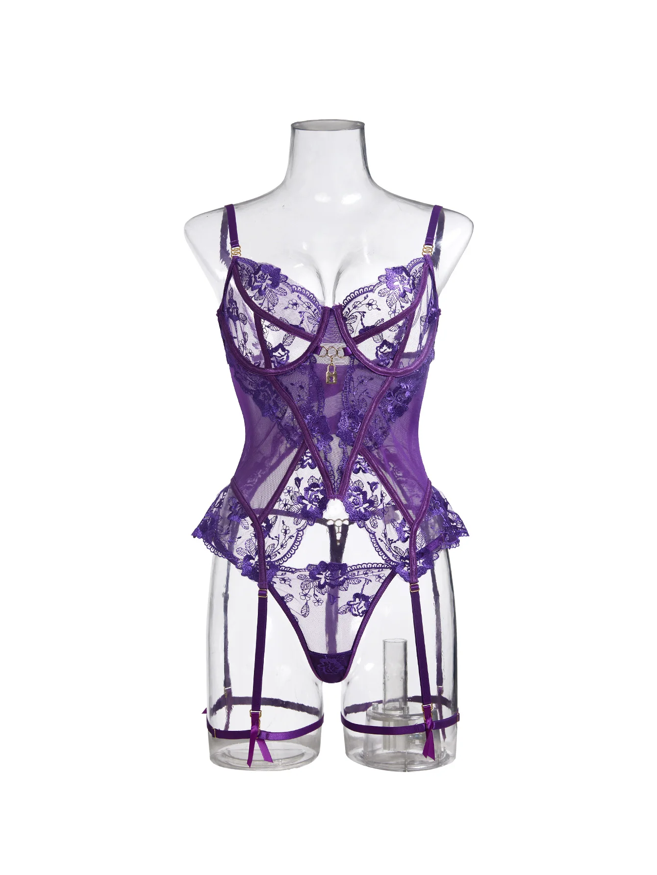 Embroidered Bra Set 129 view 4